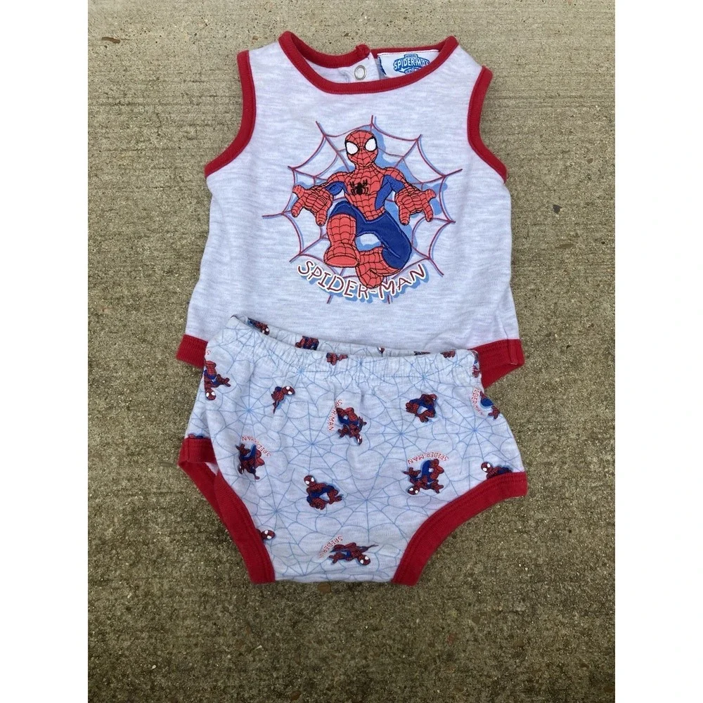 SPIDEY AND FRIENDS PAJAMA SET TODDLER BOY 0-3 Months Marvel Comic Doomsday