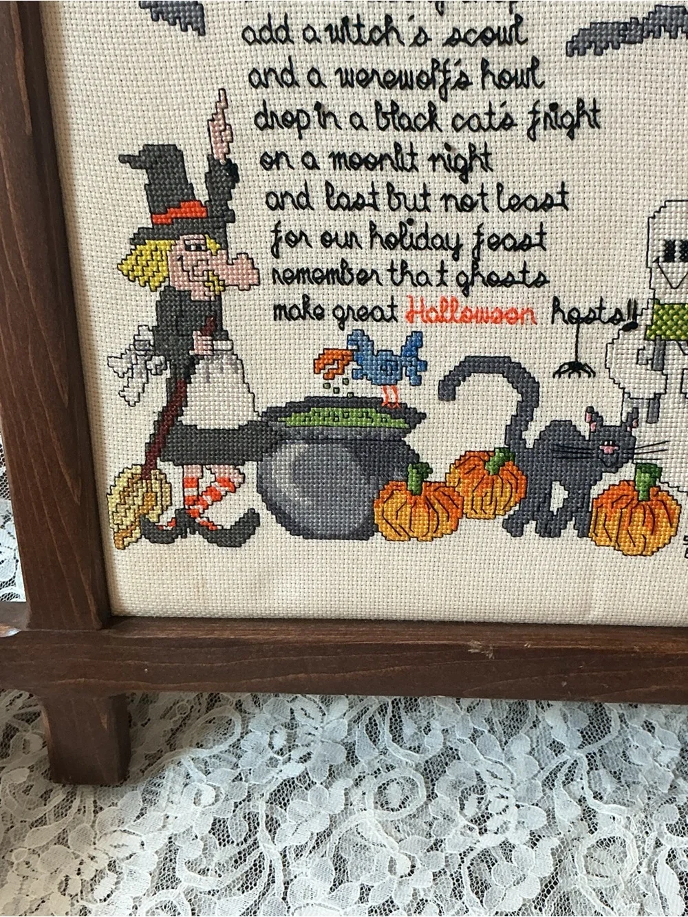 Handmade framed halloween