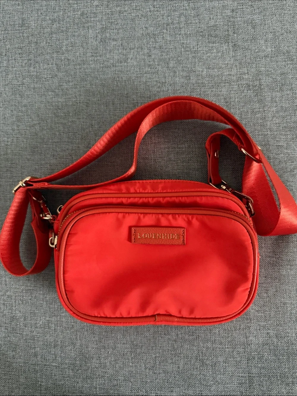 Loudenhide Cali Orange Crossbody Bag with Wide Adjustable Strap