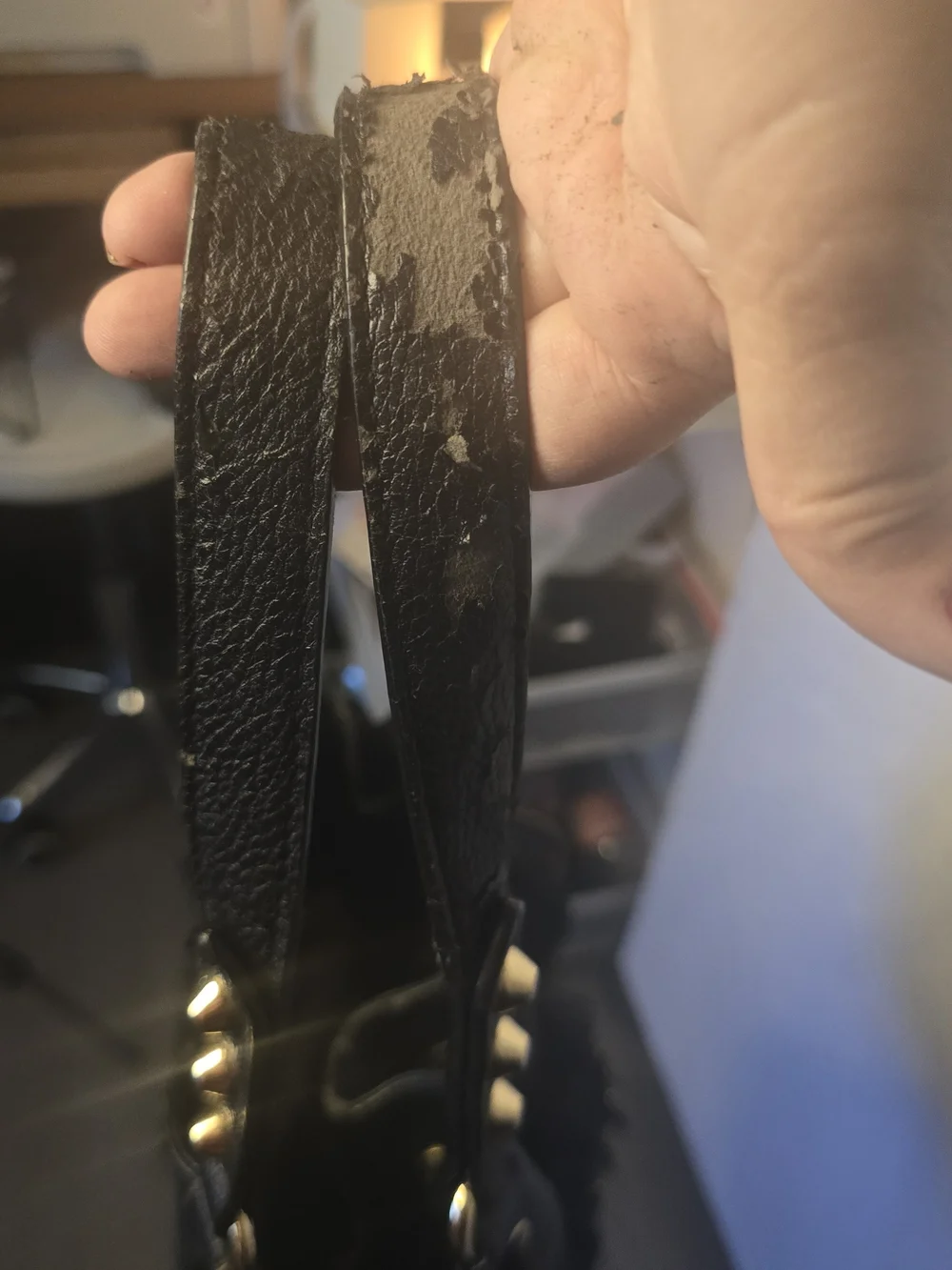 Vintage Juicy Couture Black Leather Tassel Bag Charm / Purse for Repair TLC READ