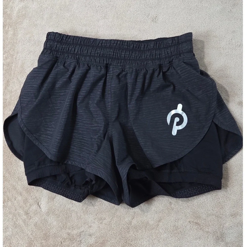 Lululemon peloton bootcamp Ready Shorts Womens 10 gray/black 8