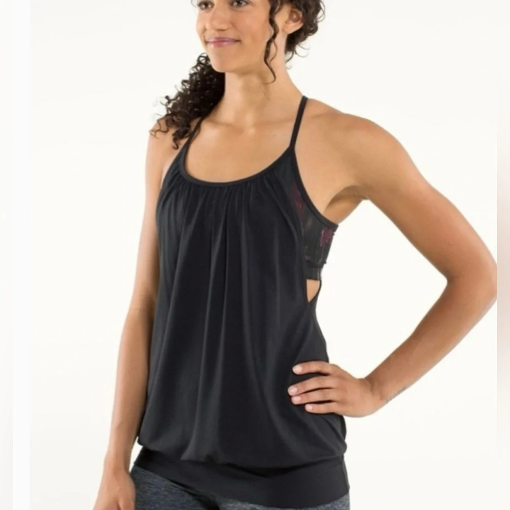 Lululemon Athletica Black Camisole Top Size 6