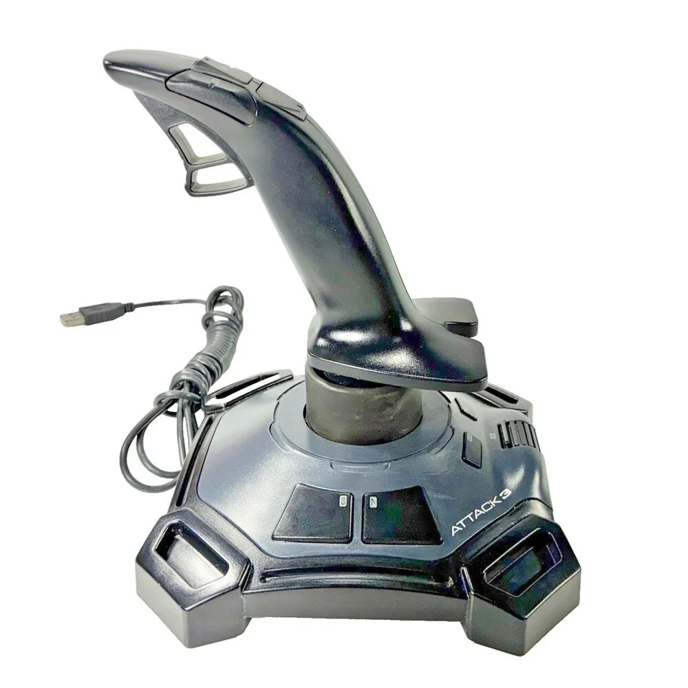 Tested Logitech Attack 3 USB Wired Black Gaming Joystick Model J-UJ18 Tested