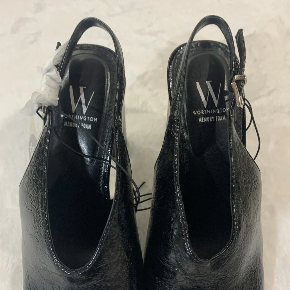 Worthington Saranack Womens Square Closed Toe Block Heel Pumps