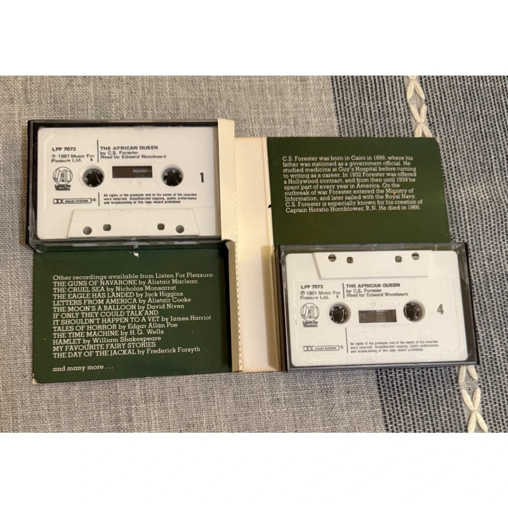 🎧 The African Queen – C.S. Forester | Audiobook Cassette Set (Edward Woodward)