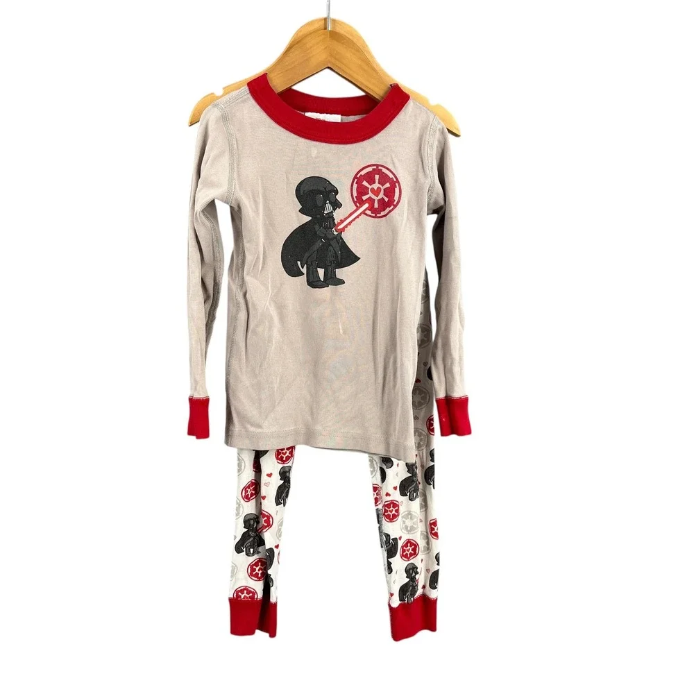 Hanna Andersson Star Wars Pajamas Organic Cotton Kids Size 4 Darth Vader‎