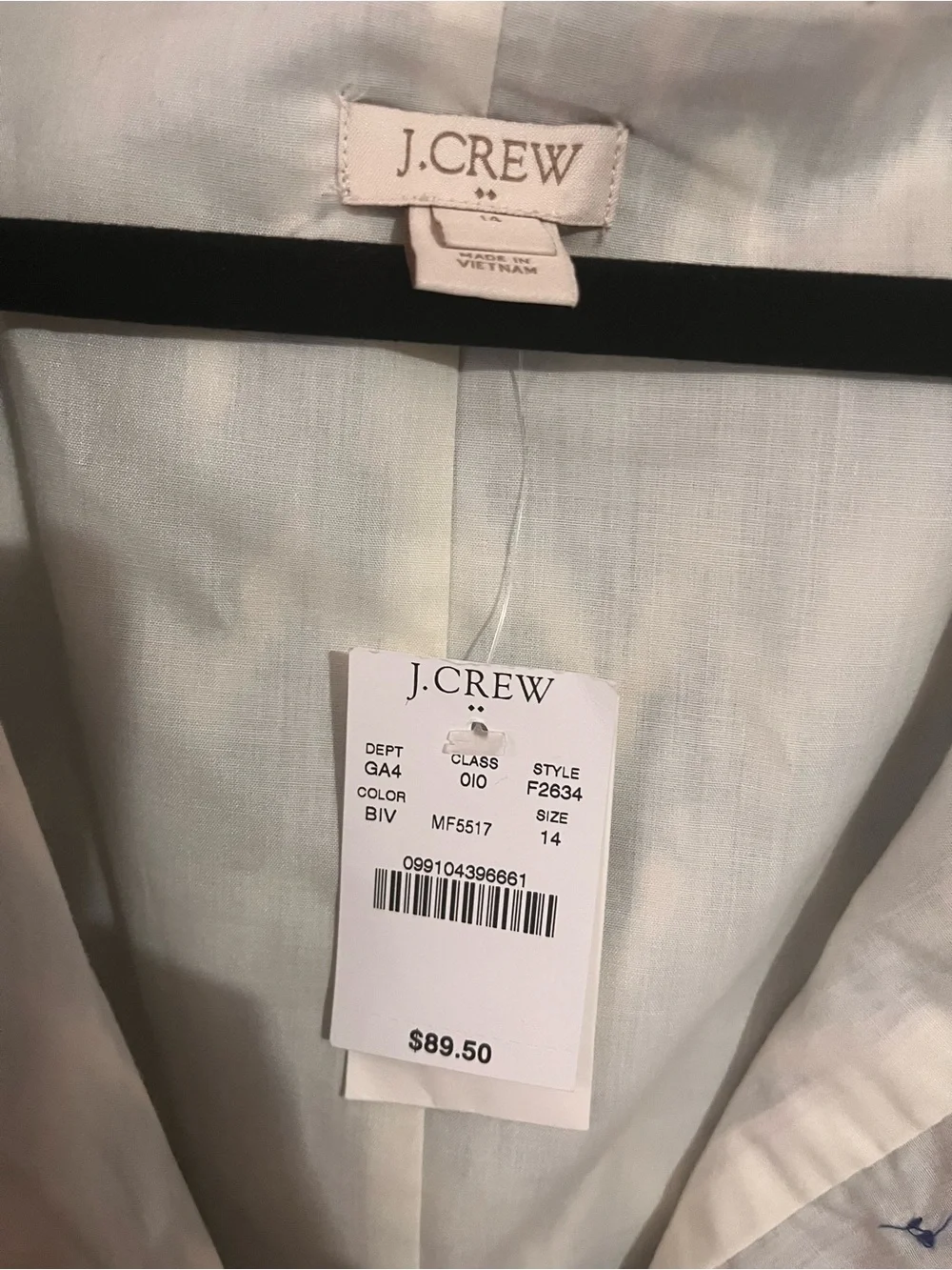 J. Crew new sleeveless blue
