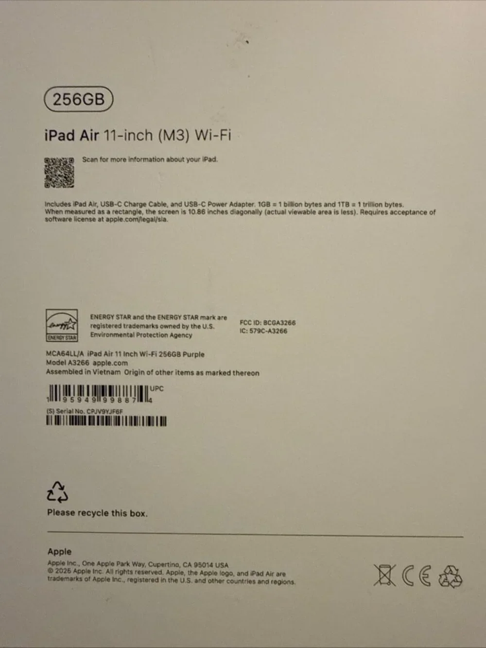 Apple empty box