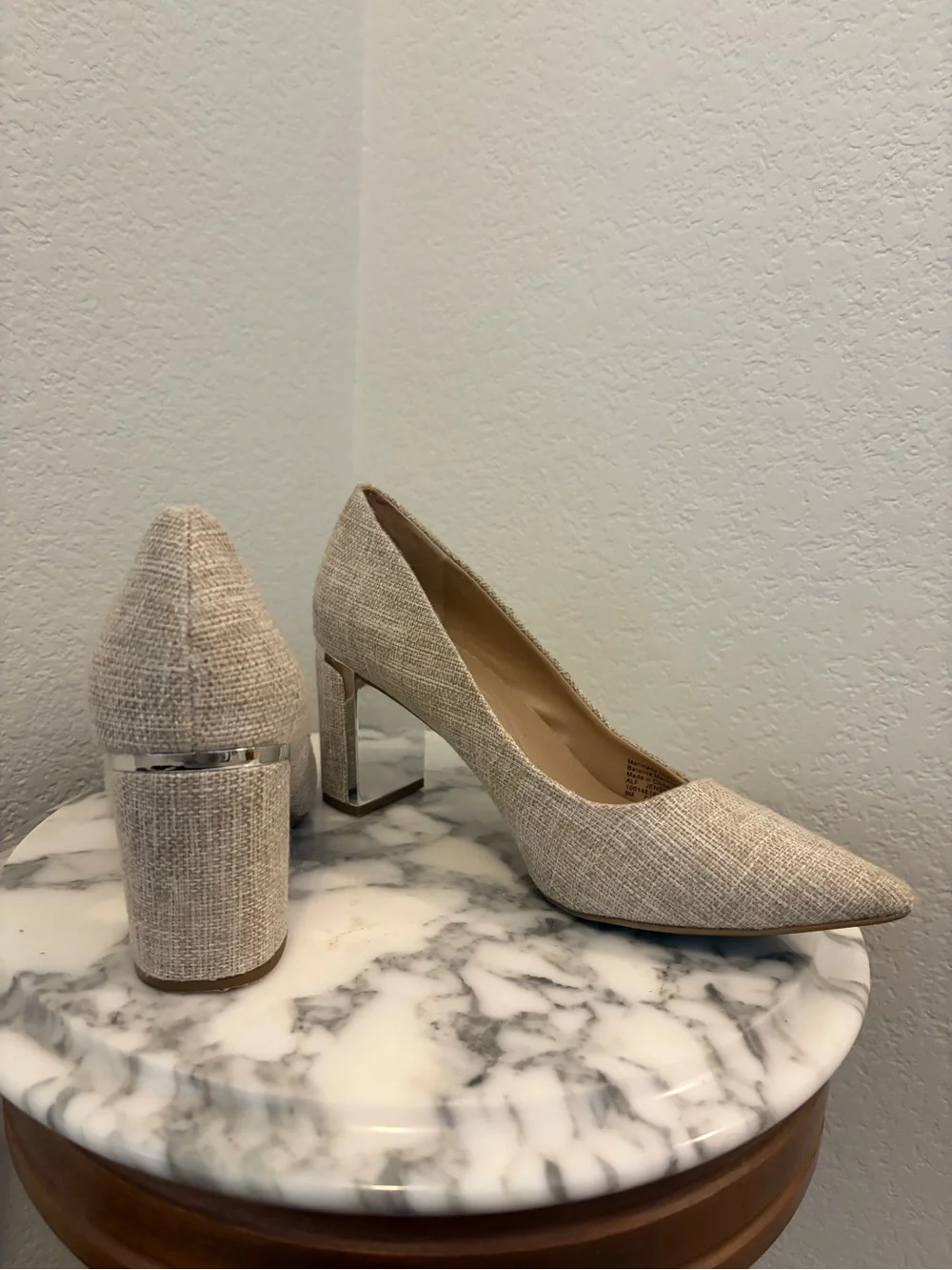 Alfani Mirror and Tweed Heel