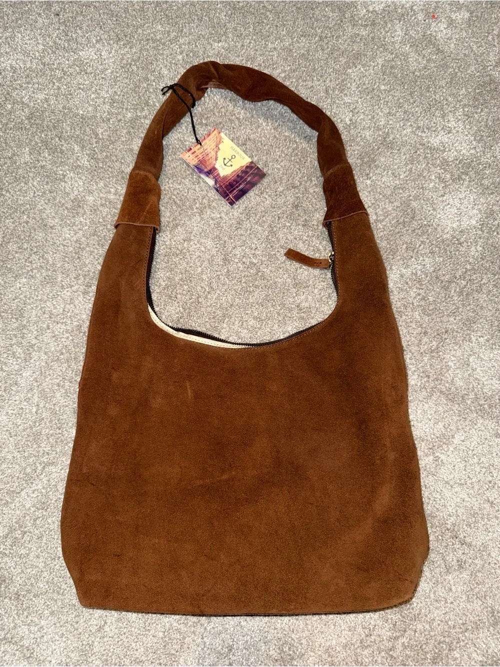 🤎 Harbour 2nd Genuine Suede Leather Hobo Shoulder Bag