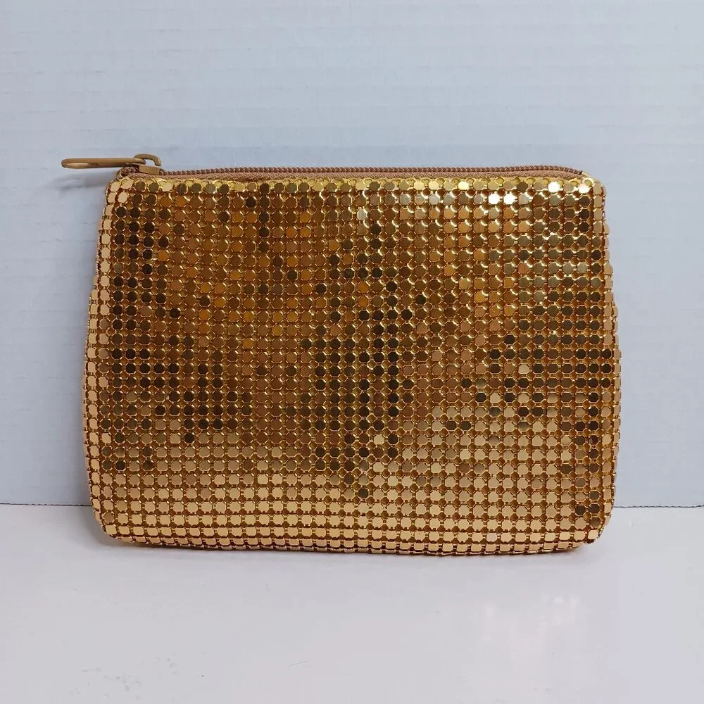 Vintage Glam Gold Mesh Clutch