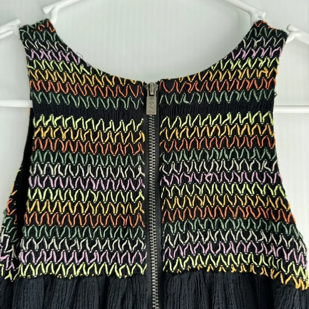 Roxy black shirred