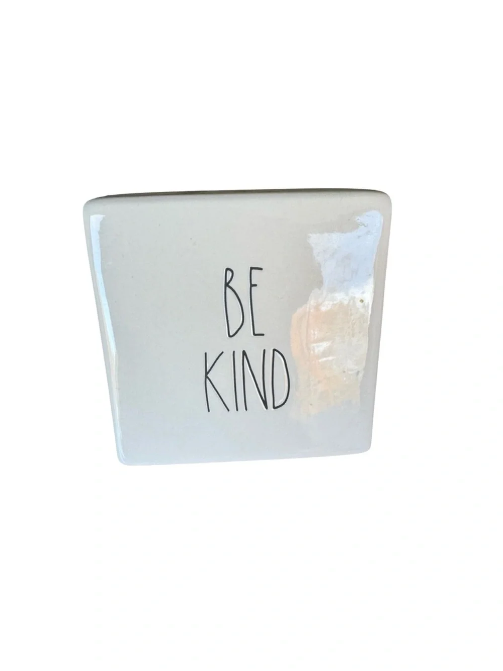 Rae Dunn Stay Humble Be Kind Ceramic Paperweight Artisan Collection