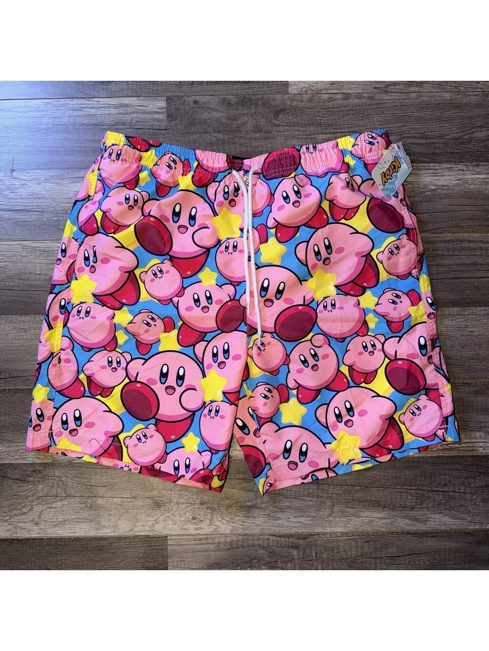Kirby Swim Trunks Mens Medium New With Tags AUTHENTIC Nintendo