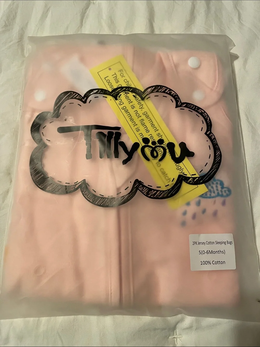 2 pack -Pink & Unicorn Cotton Baby Footie One-Piece