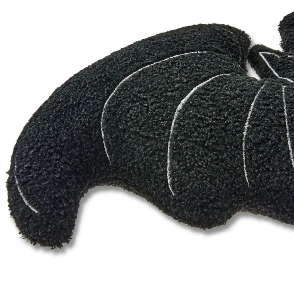 Nwt Decorative Halloween Boucle Bat Pillow, 22