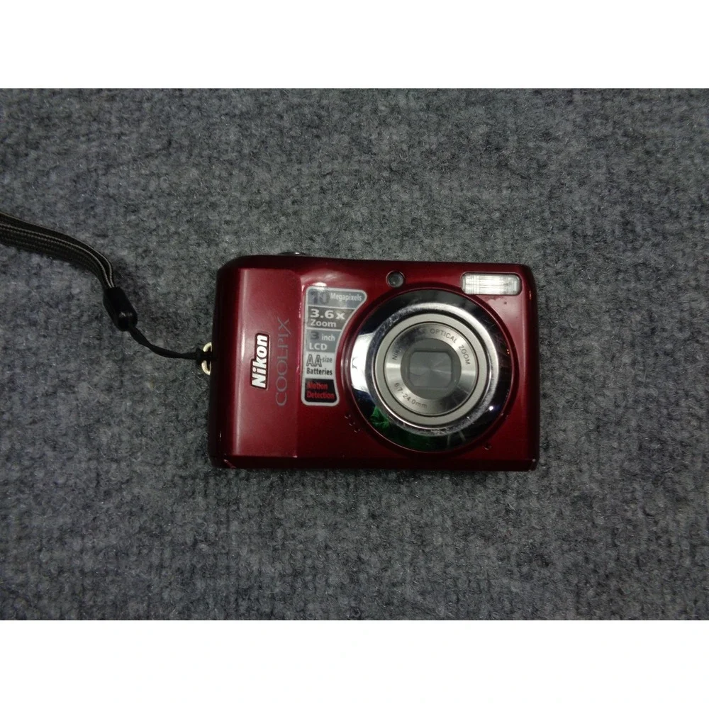 Nikon Coolpix L20 Red Digital Camera 3 Inch LCD Screen 3.6 Zoom 10 Megapixels