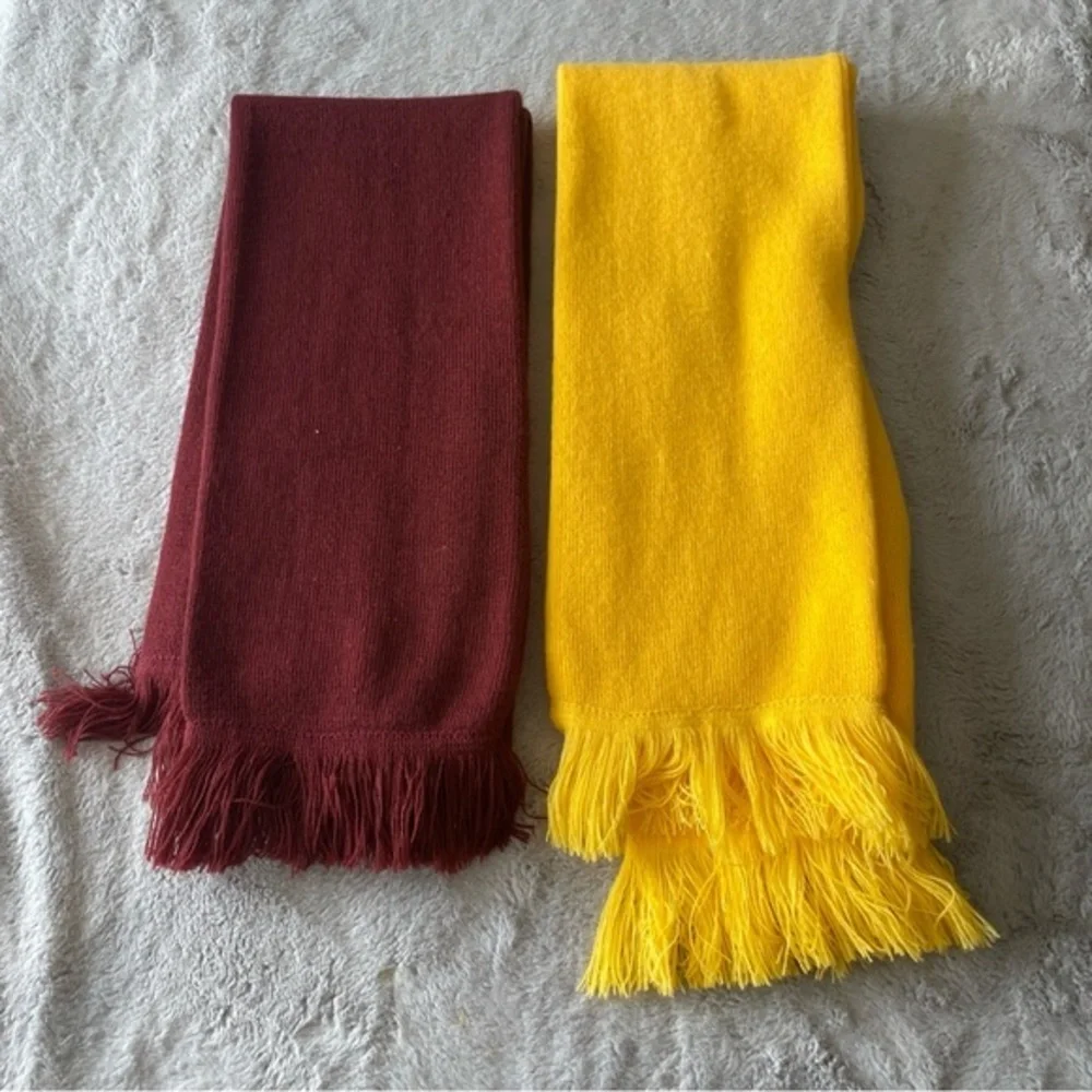 Red and Yellow Fringed Scarves combo