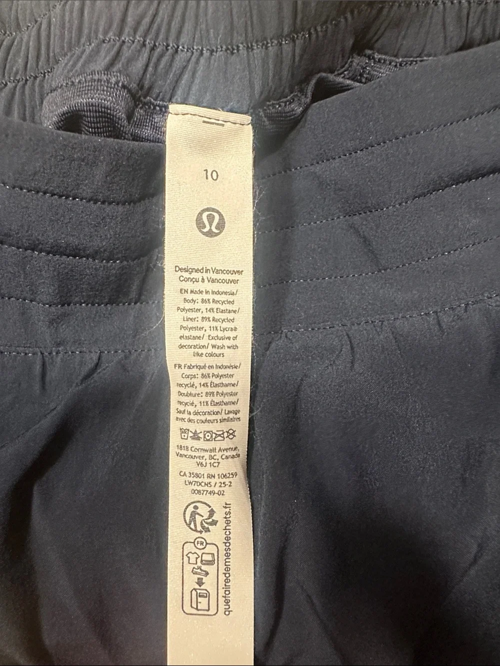 lululemon athletica navy 4”