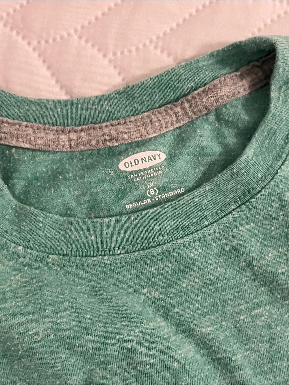 Old Navy Kids Long-Sleeve Pocket Tee in Heathered Green