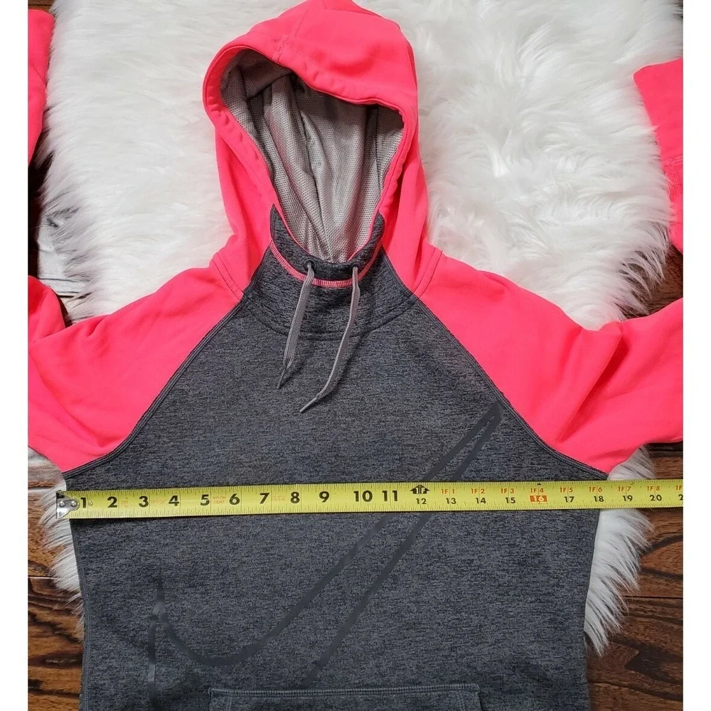 Nike Therma Fit Women's Pullover Hoodie Sweatshirt Size XS Gray /Pink