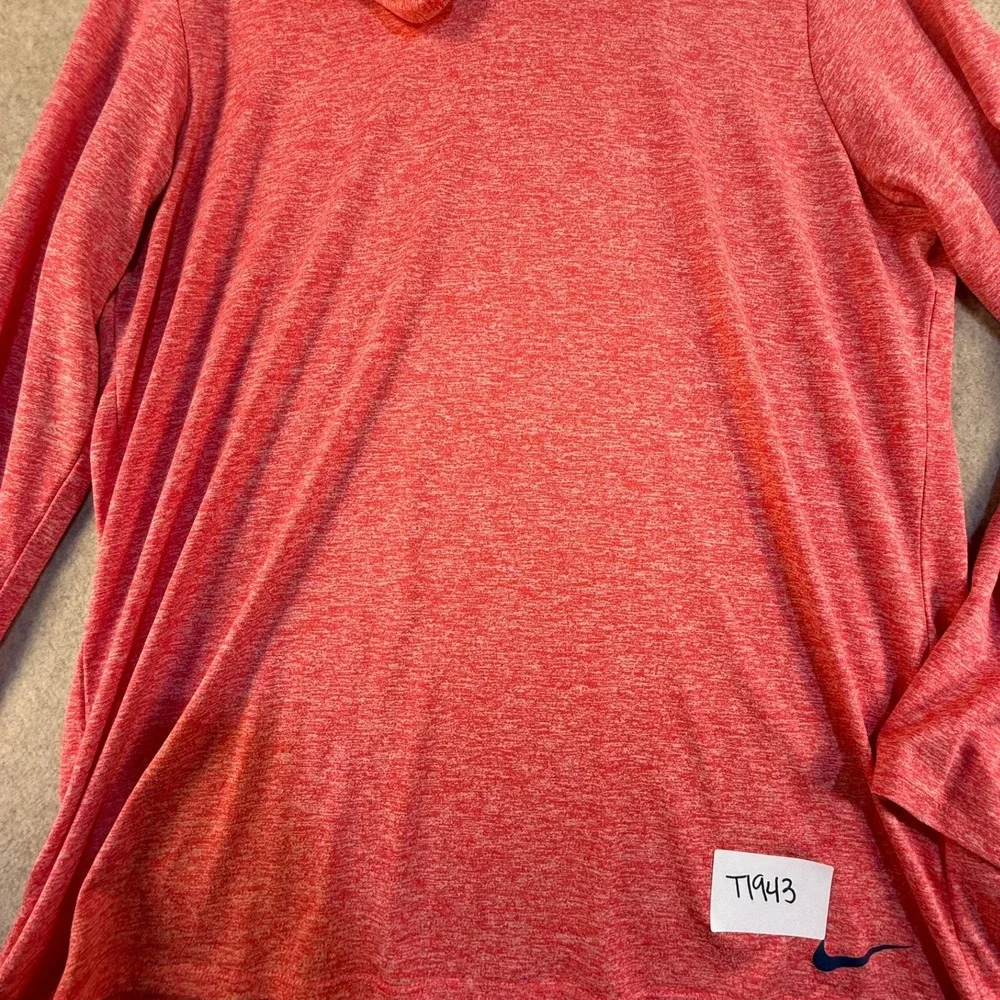 Nike Dri-FIT Mens XL Hoodie Long Sleeve Heather Red Training Shirt T1943