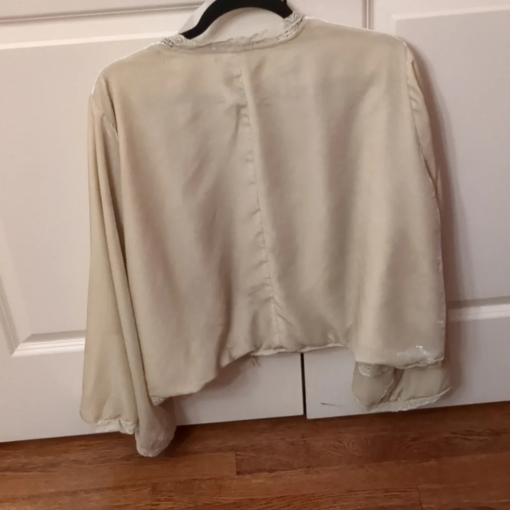Free People cream velvet