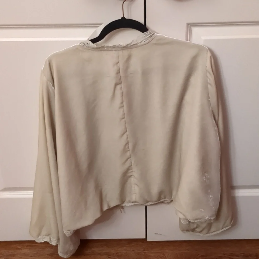 Free People cream velvet