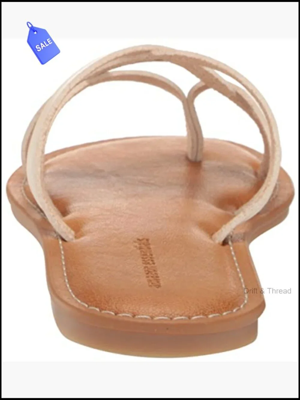 Women's Strappy Slide Flat Sandals, Slip On Memory Foam