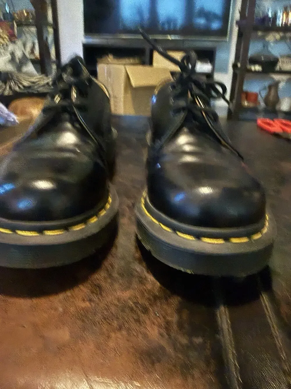 Dr. martens 1461 Oxford Smooth Black Leather size 7 womens shoes 8.5 NWOB
