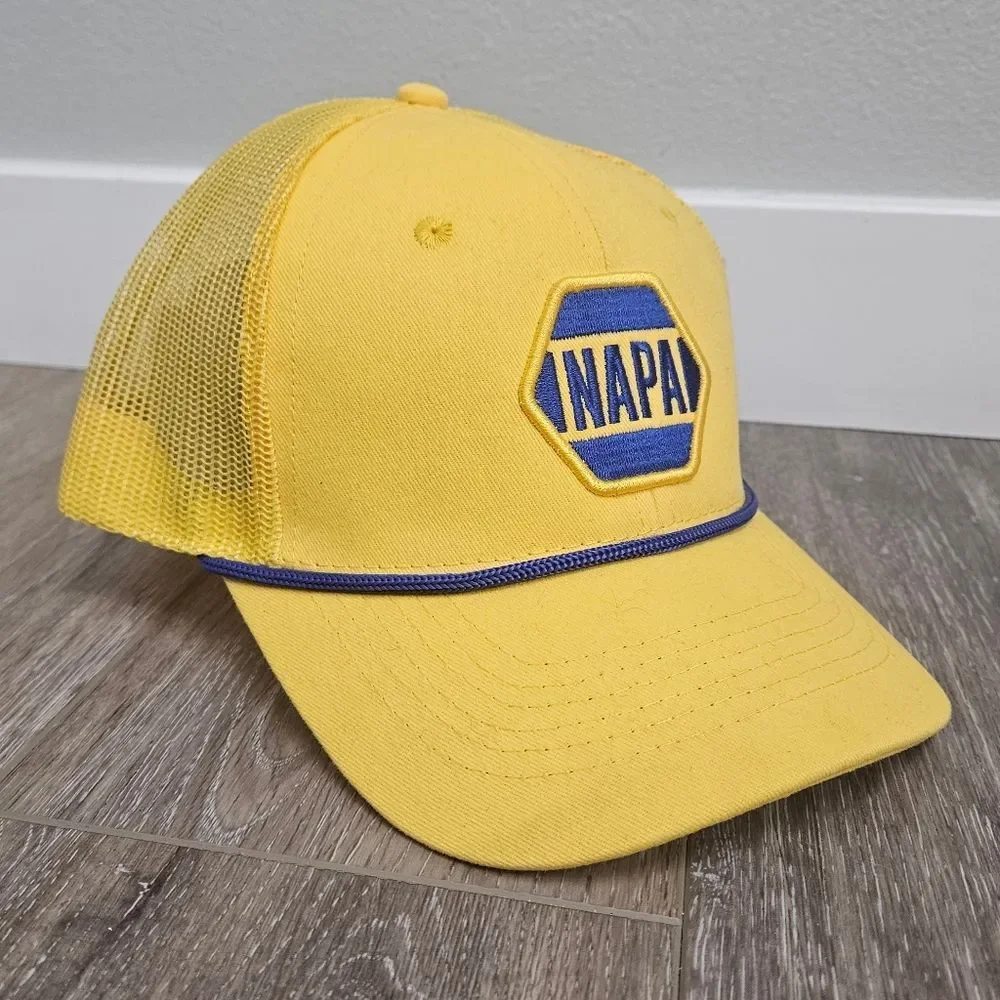 Napa Hat Anniversary‎ 100 Napa Yellow Blue Adjustable Unisex One size Retro