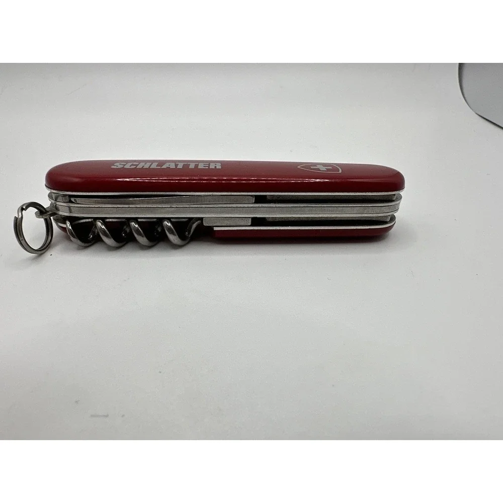 VTG Swiss‎ Army Style Multi Tool Knife Red Schlatter Stainless Corkscrew Opener