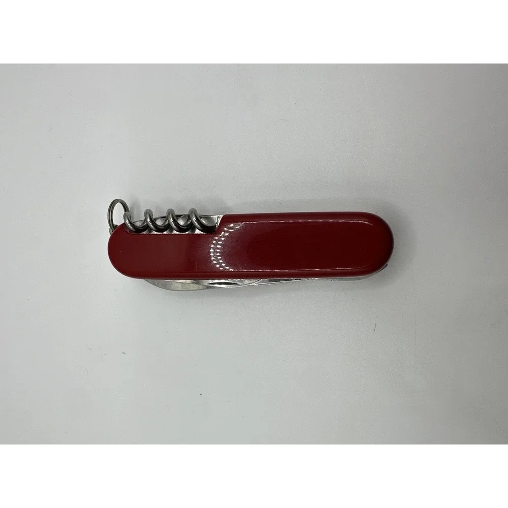 VTG Swiss‎ Army Style Multi Tool Knife Red Schlatter Stainless Corkscrew Opener