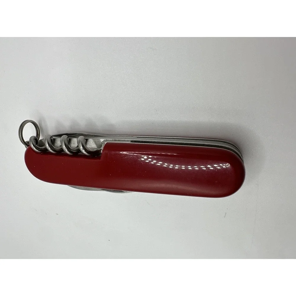 VTG Swiss‎ Army Style Multi Tool Knife Red Schlatter Stainless Corkscrew Opener