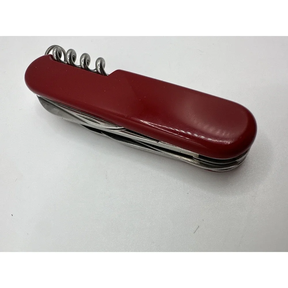 VTG Swiss‎ Army Style Multi Tool Knife Red Schlatter Stainless Corkscrew Opener