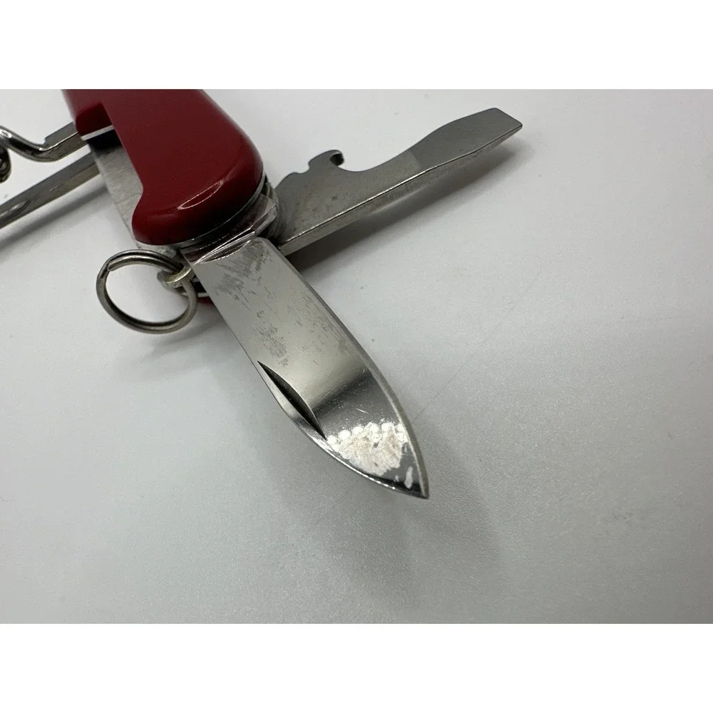 VTG Swiss‎ Army Style Multi Tool Knife Red Schlatter Stainless Corkscrew Opener