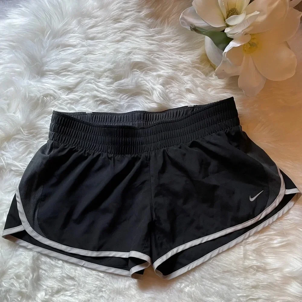 Nike‎ Womens Black & White Dri Fit Elastic Waist