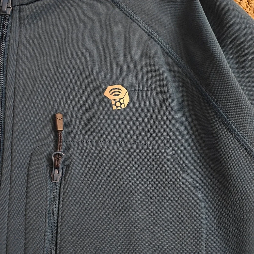 Mountain Hardwear Men's Fleece Jacket Blue Full‎ Zip Size Large Outdoor