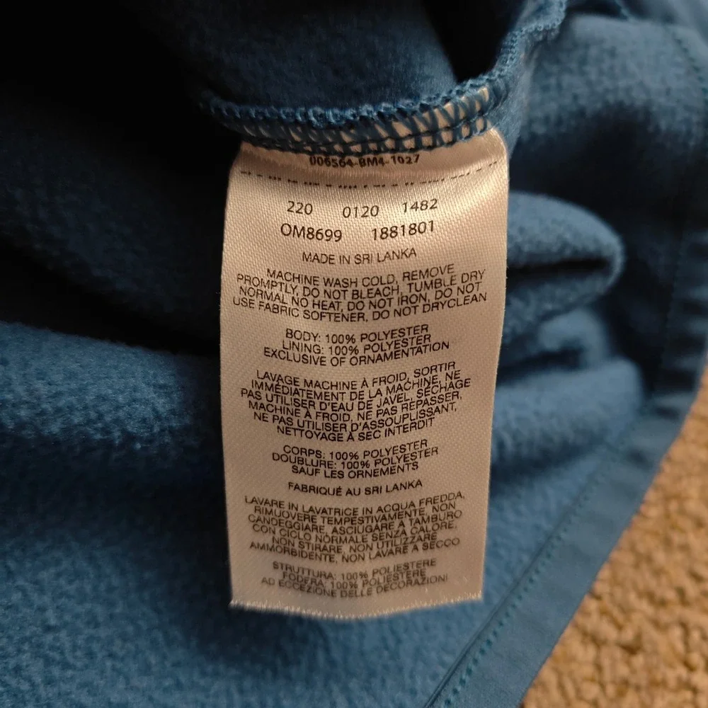 Mountain Hardwear Men's Fleece Jacket Blue Full‎ Zip Size Large Outdoor