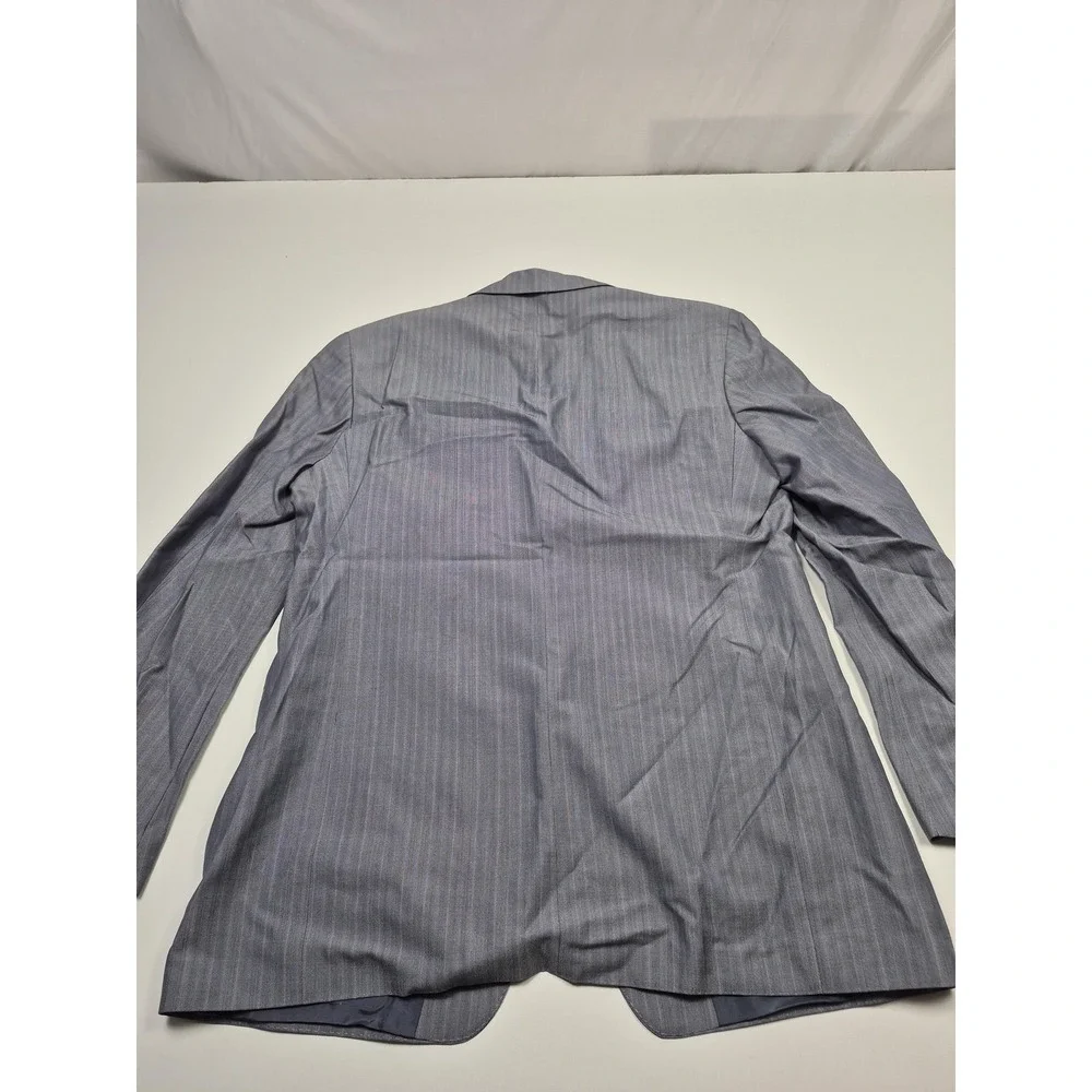 VTG Scabal Suit Mens 42R Gray Stripe Wool 2 Piece 36x36 Western Germany NWT