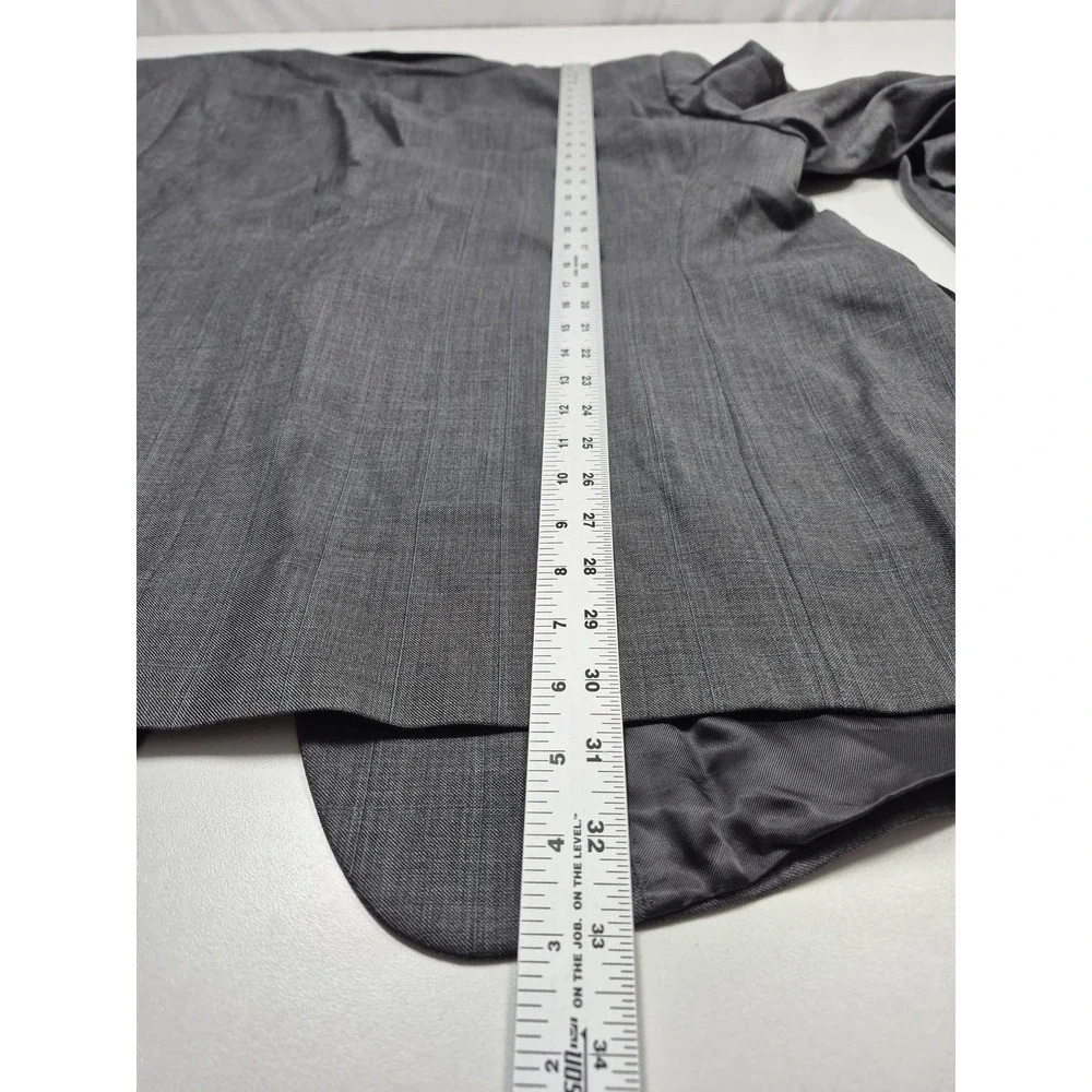 Alta Moda Italia Suit Mens 52 Gray Check Wool Super 120s 2 Piece 47x36 Italy NWT