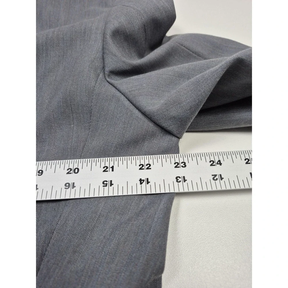 VTG Sansabelt Suit Mens 44 Gray Poly Wool 2 Piece 39x36 Elastic Waist USA NWT