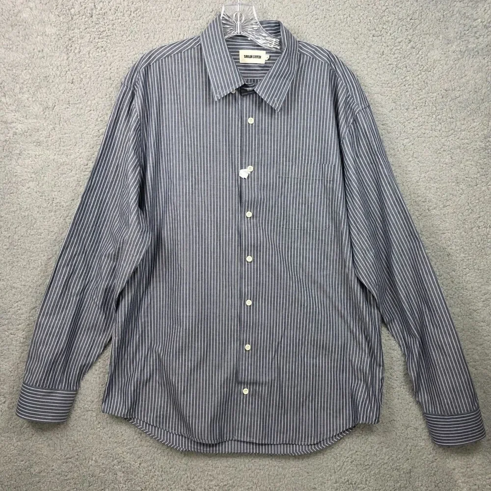 Taylor Stitch The Jack Shirt color Rinsed Indigo Size 44 (XL) 100% Cotton
