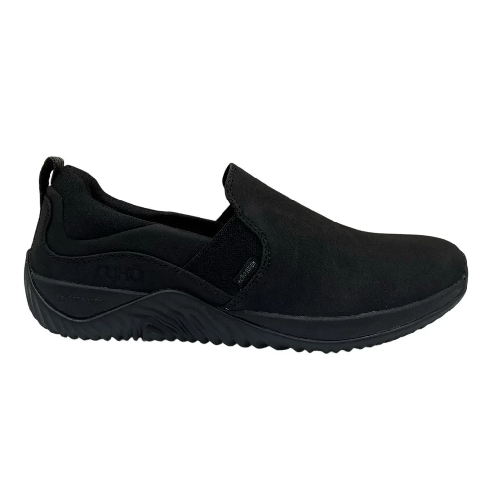 Ryka Womens Echo Comfort Slip On‎ Shoes Size 8 Solid Black Athletic Lightweight