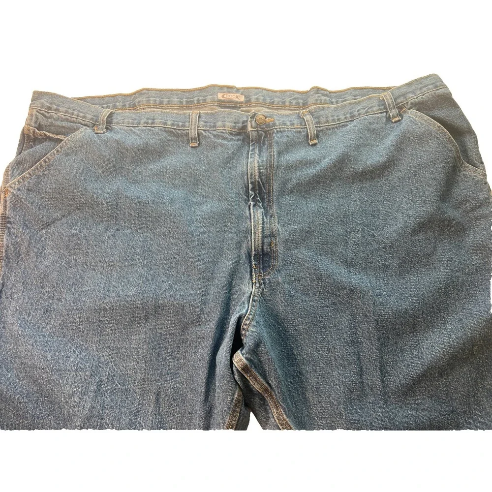 Rocx‎ Men's Carpenter Jeans 58x30 Blue Cotton Straight Workwear W58 L30