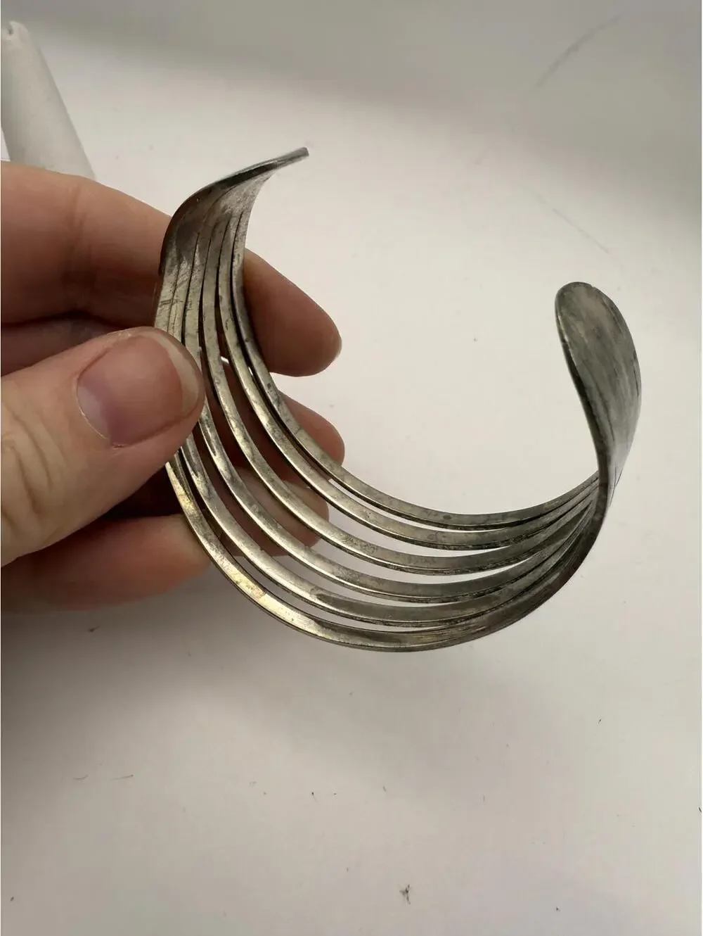Silver Multi-Band Cuff Bracelet