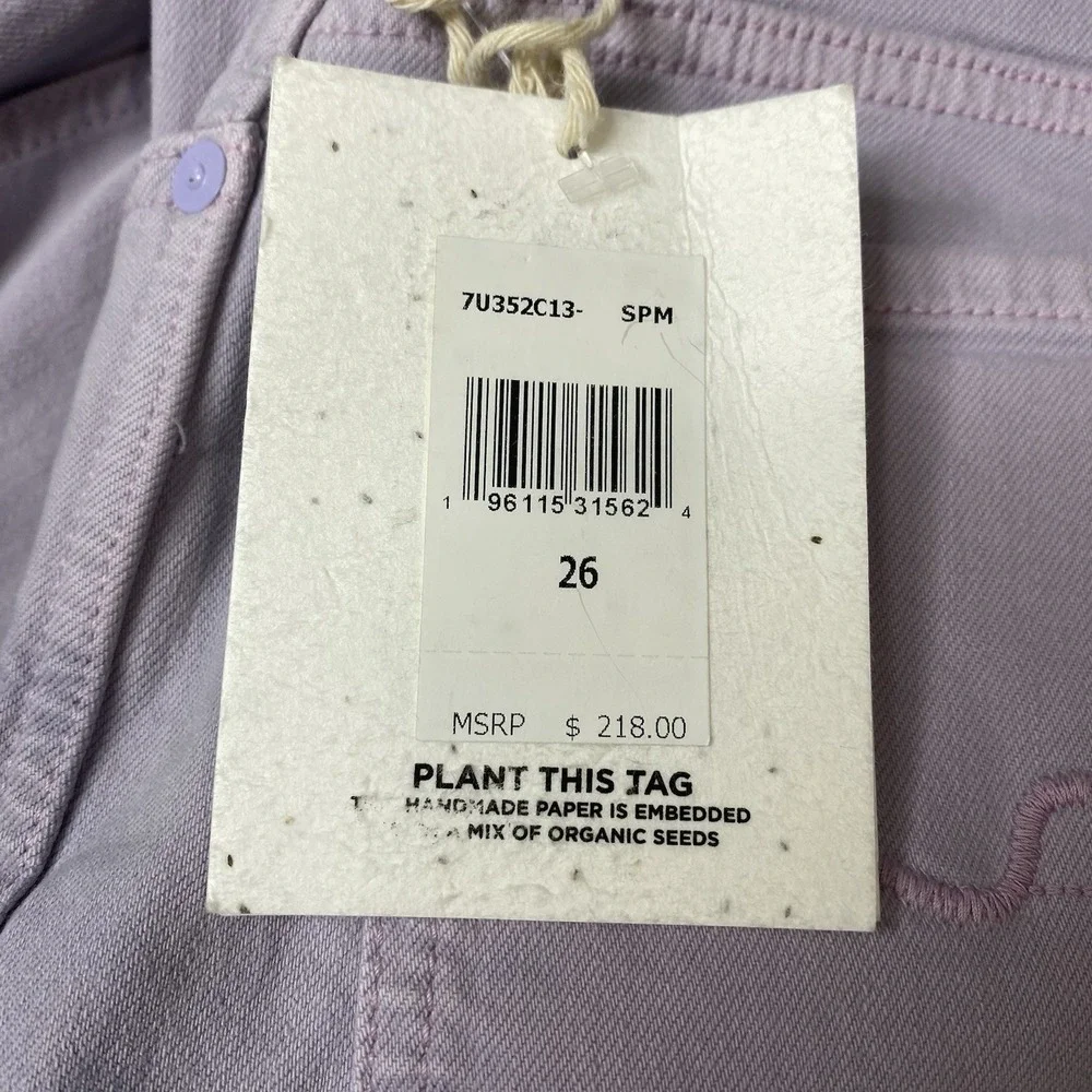 7 For All Mankind Women Sz 26 High-Waist Slim Kick Bootcut‎ Italian Fabric Jeans