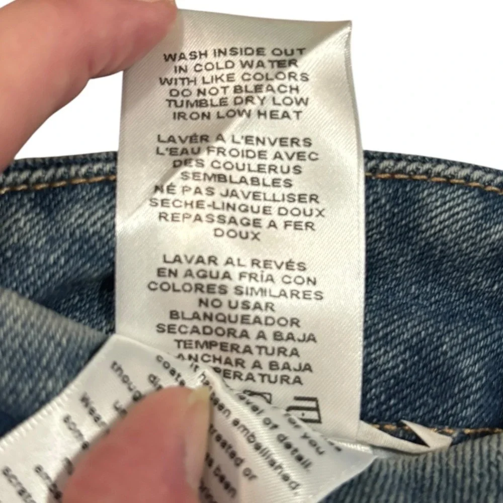 Good American Skinny Crop Distressed Denim Jeans Gap-Proof Waist Size‎ 8/29 NWT