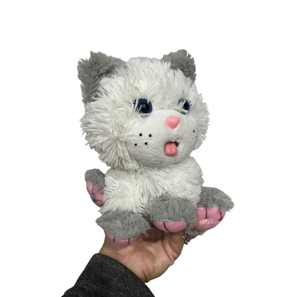 Cabbage Patch Kids Adoptimals Kitten Plush White Grey Blue‎ Eyes Xavier Roberts