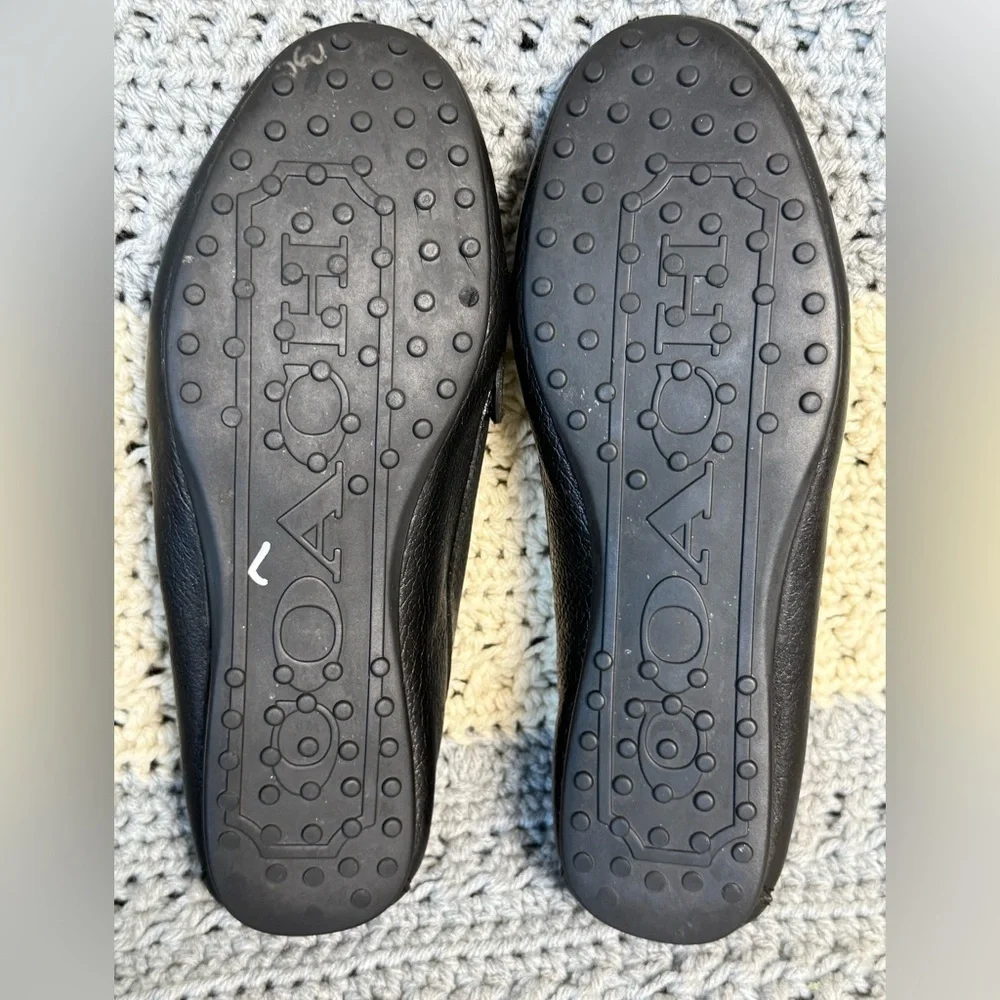 Coach Fredrick Black Leather Loafers Womens Sz‎ 7.5